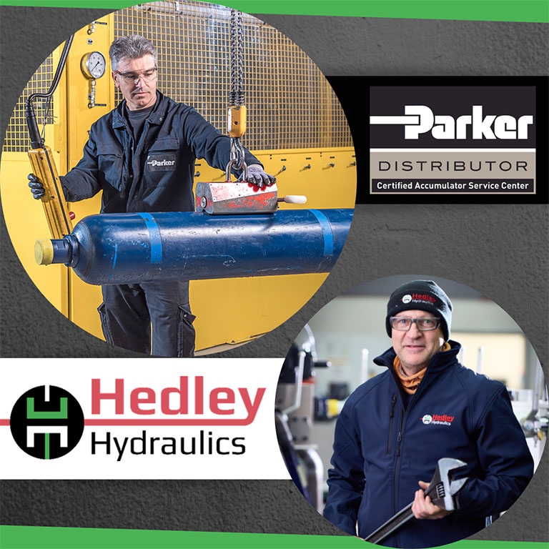 Hedley Hydraulics announced as Parker Certified Accumulator Service Centre
